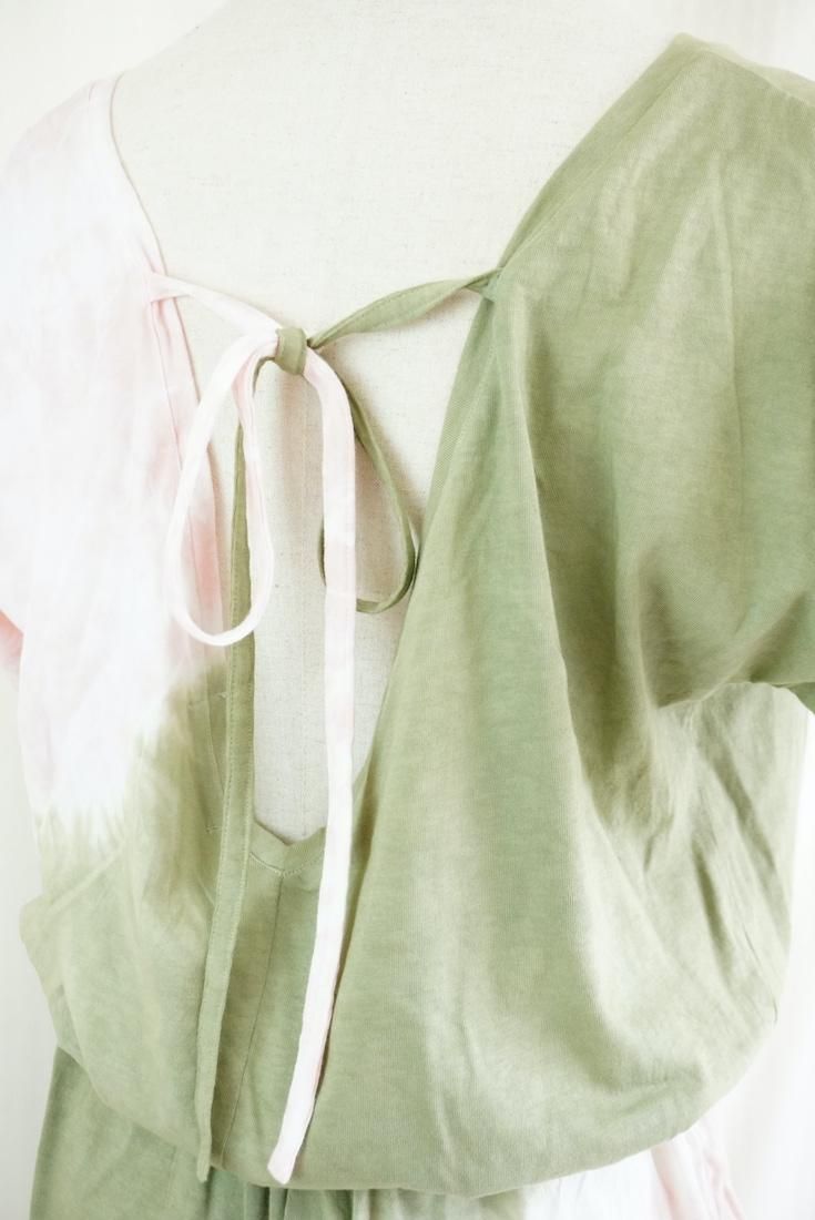 Cotton Tee in one Greentea x Pinkbeige 