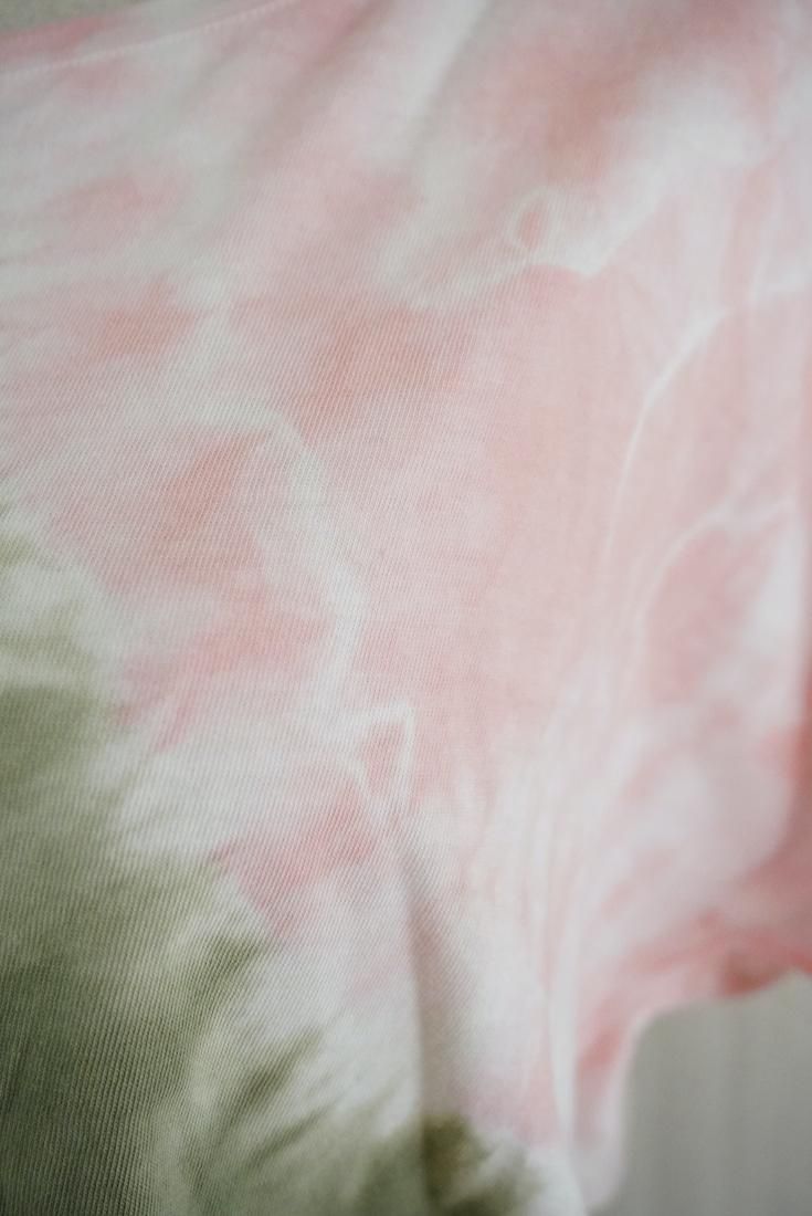 Cotton Tee in one Greentea x Pinkbeige 