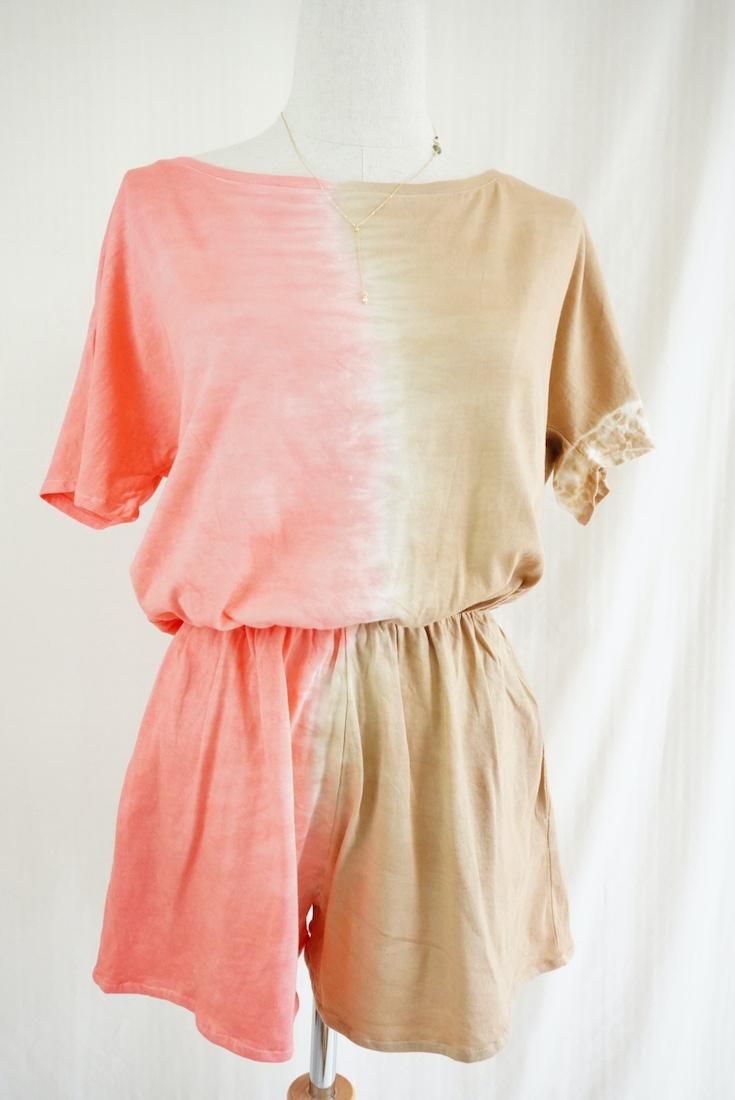 Cotton Tee in one Hazelnuts x Sunsettime