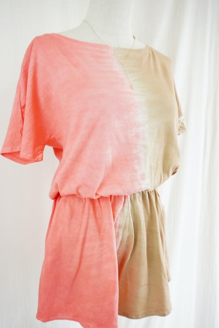 Cotton Tee in one Hazelnuts x Sunsettime