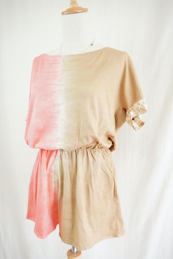 Cotton Tee in one Hazelnuts x Sunsettime