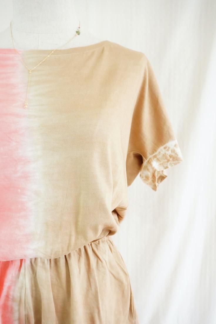 Cotton Tee in one Hazelnuts x Sunsettime