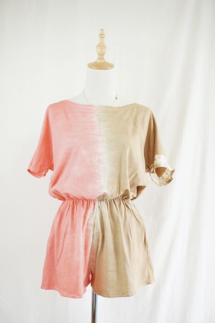 Cotton Tee in one Hazelnuts x Sunsettime