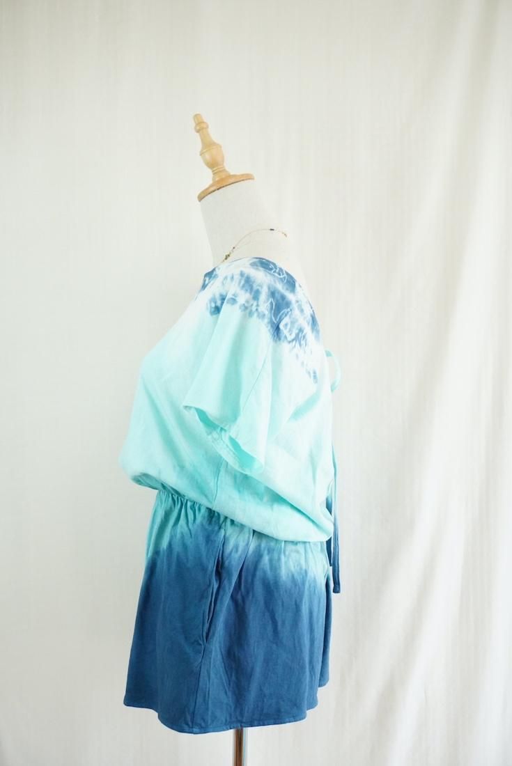 Cotton Tee in one “Turquoise x Under the sea x Navy”