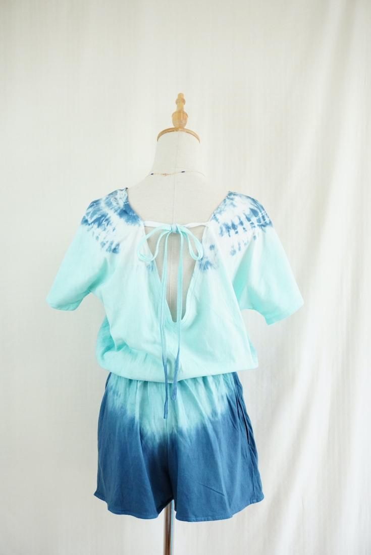 Cotton Tee in one “Turquoise x Under the sea x Navy”