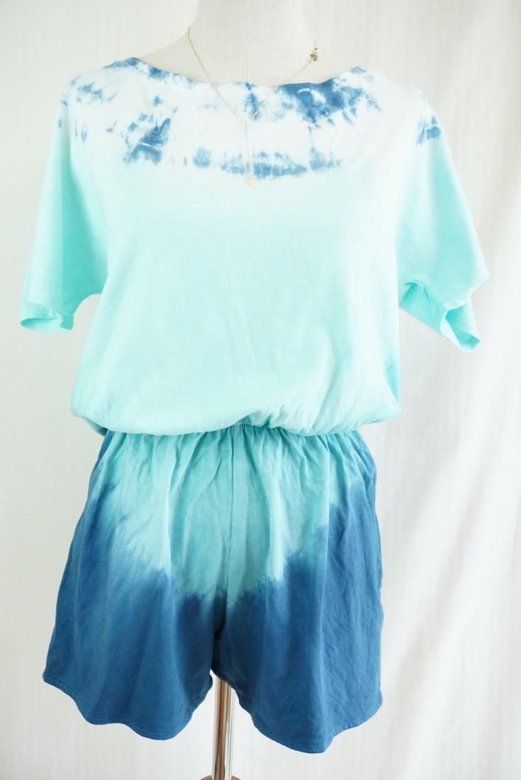 Cotton Tee in one “Turquoise x Under the sea x Navy”