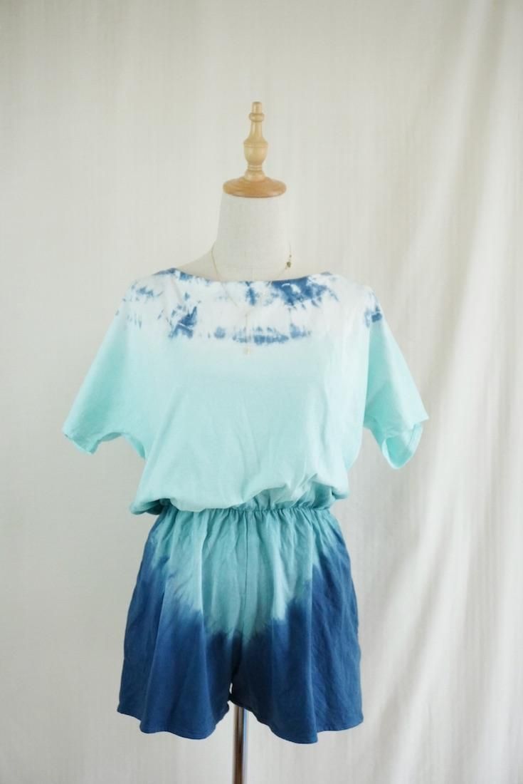 Cotton Tee in one Turquoise x Under the sea x Navy