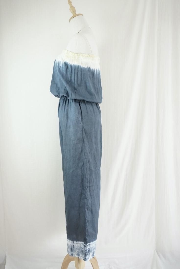 French Linen Bare top all in one Moonlight sea x Custard