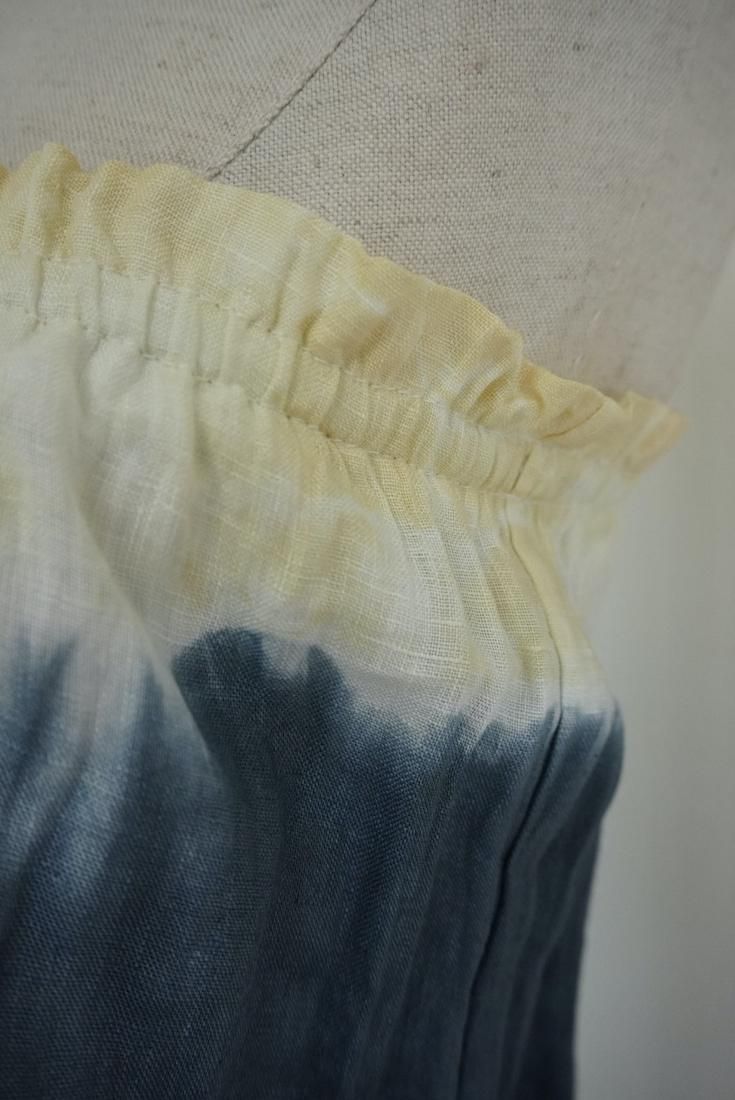 French Linen Bare top all in one Moonlight sea x Custard