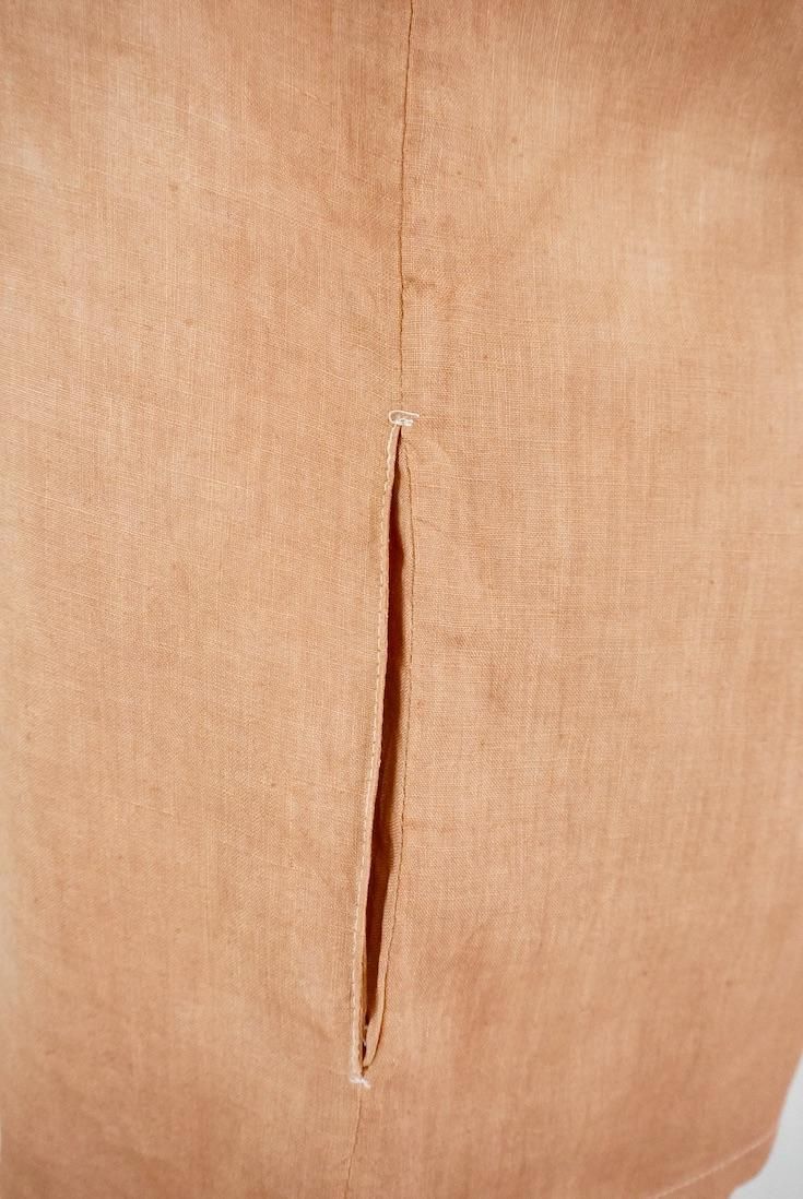 French Linen  Short Rompers  Terracotta x Deepblue