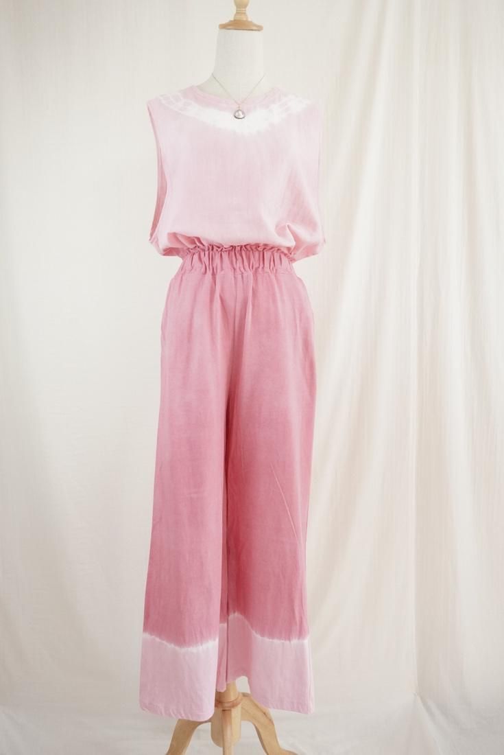 Cotton Relax Pants  Bougainvillea x Cherryblossom 