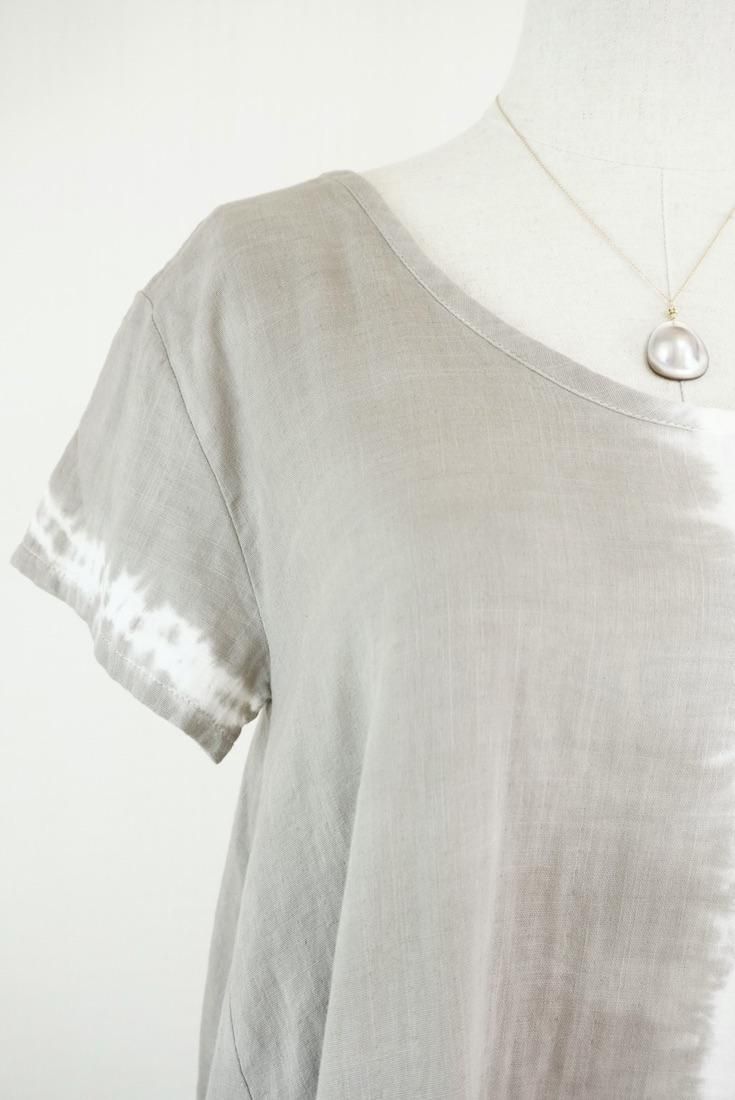W-gauze A line OP  Taupe x Apricot 