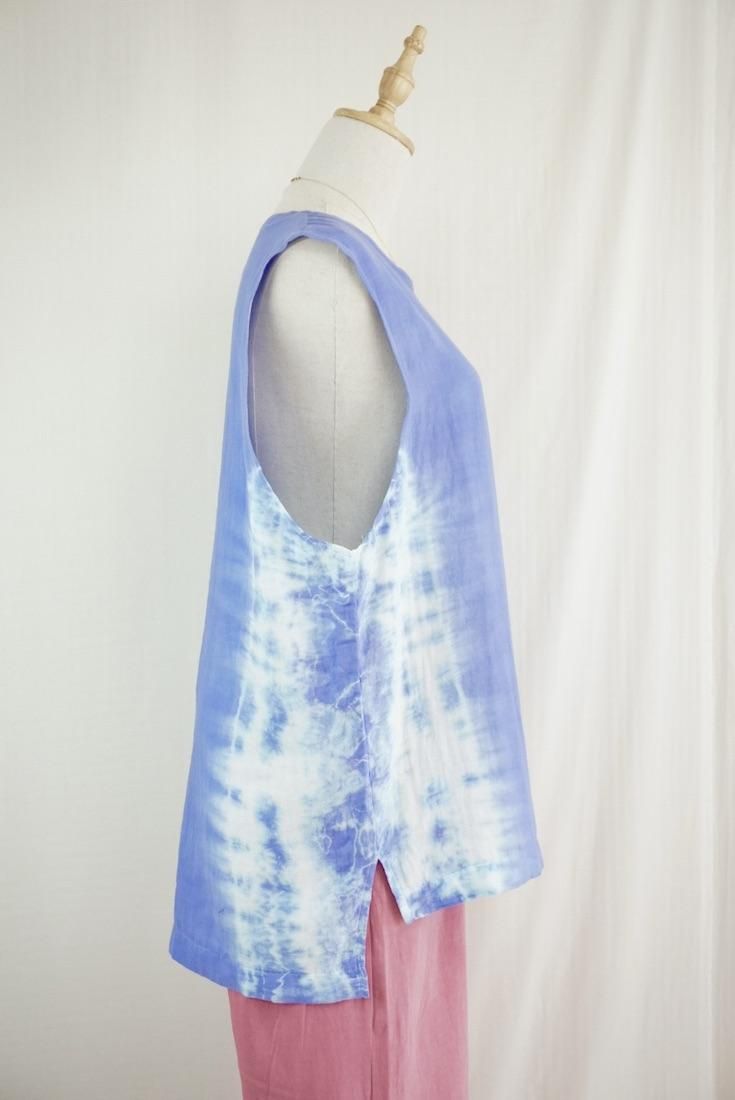 W gauze Big silhouette tank Horizon 