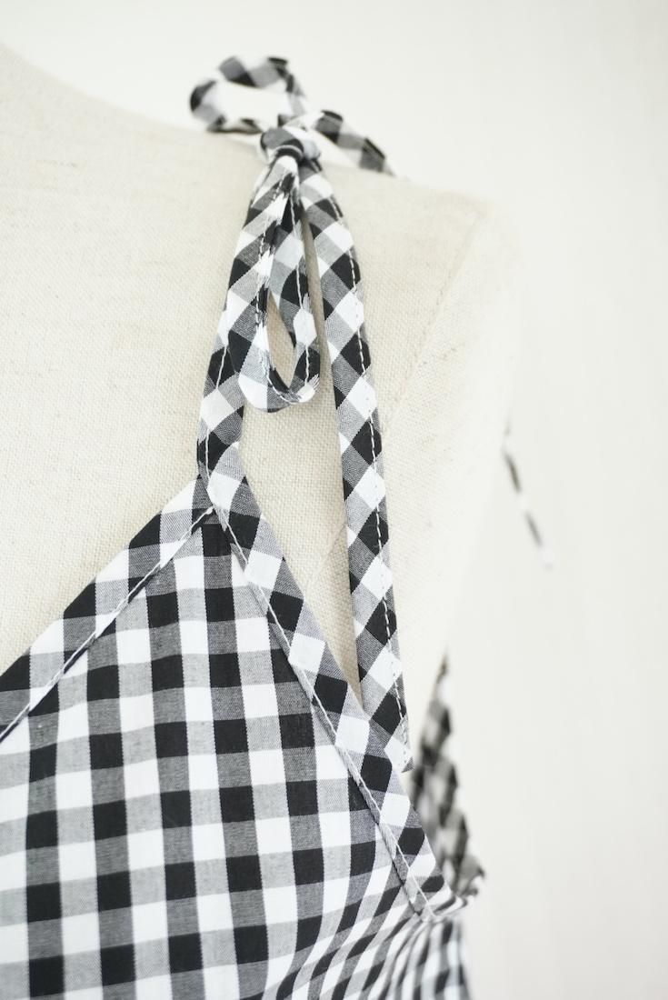 Gingham check  Ribbon Camisole