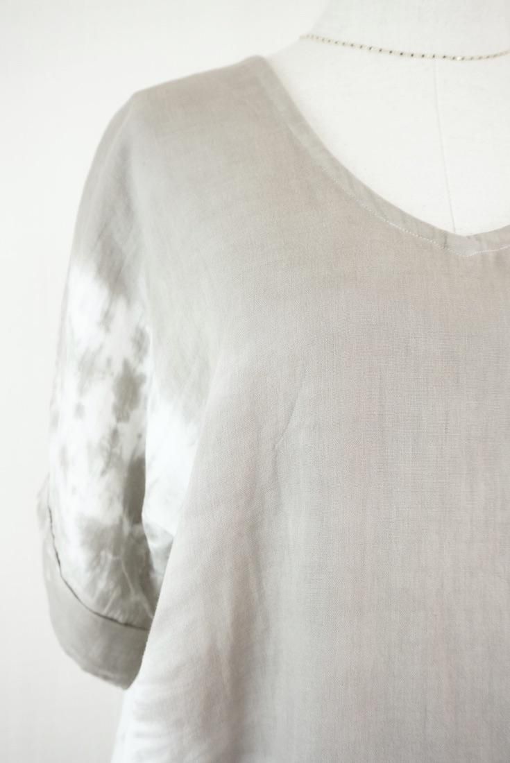 W-gauze Short Relax Dress Taupe