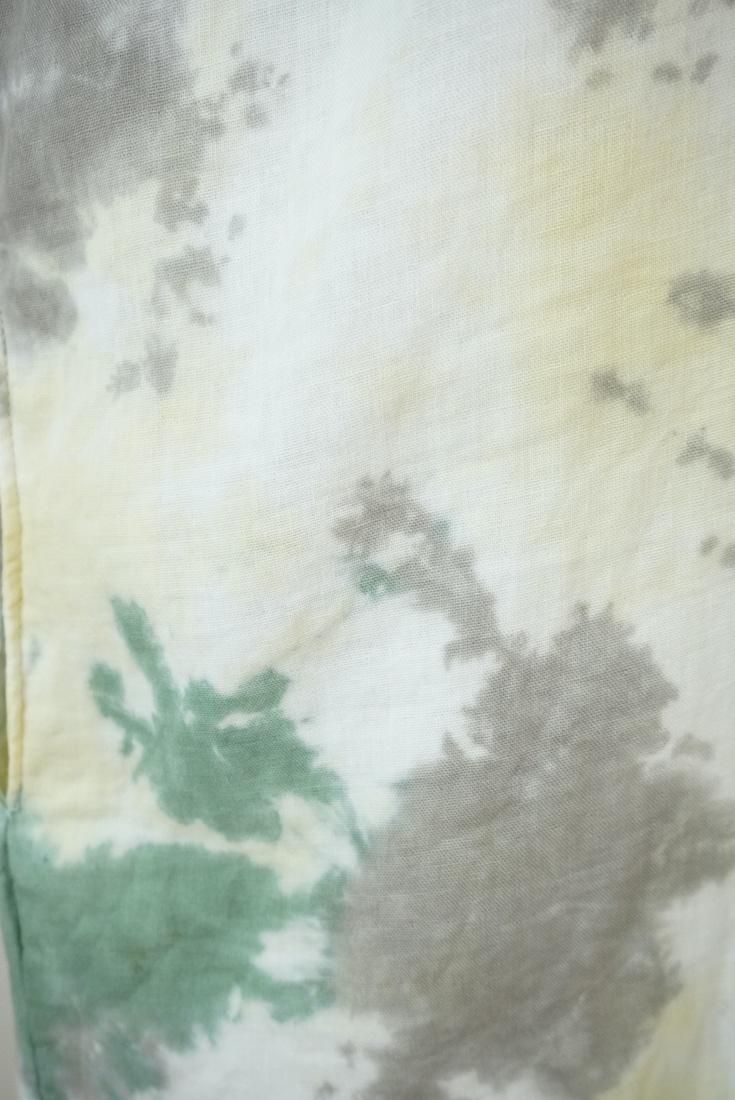 W-gauze Short Relax Dress Custard x Junglegreen x Taupe 