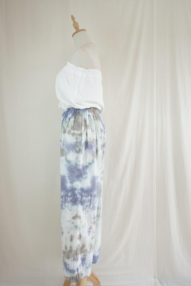 W gauze Relax Pants Lavender x Pistachio x Taupe