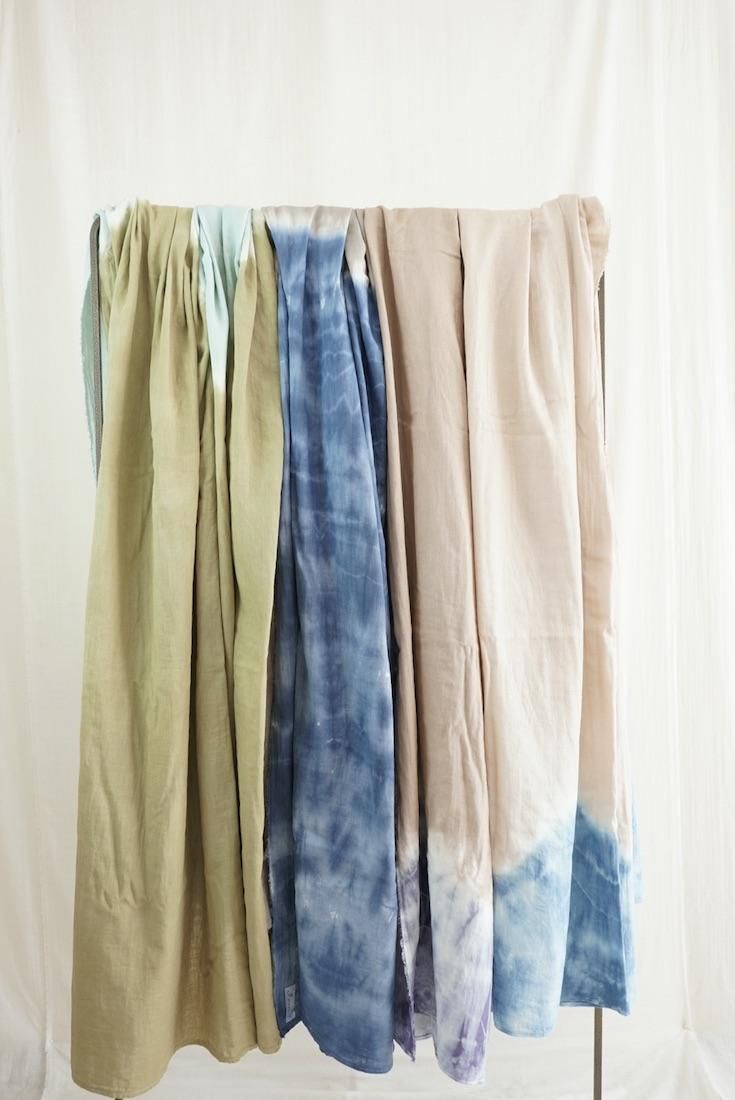 Organic Cotton W-gauze Big stole Khaki x Sage 