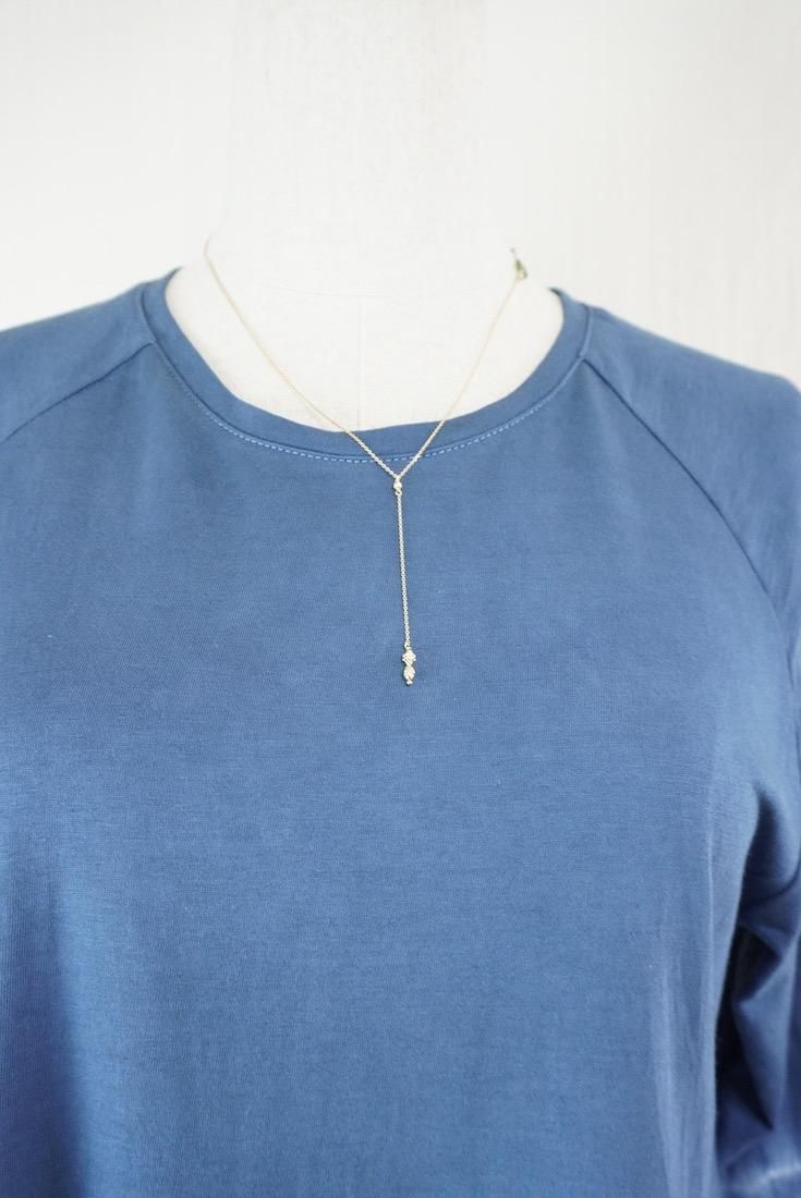 Cotton Long Sleeve OP  Navy