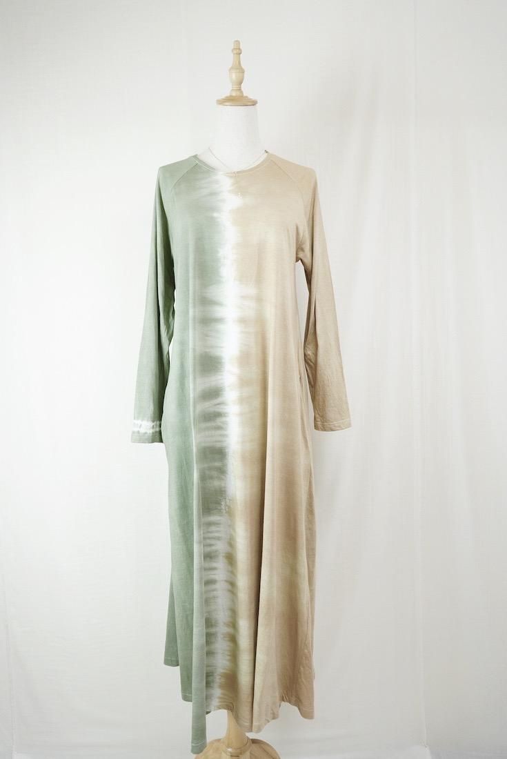 Cotton Long Sleeve OP  Greentea x Hazelnuts