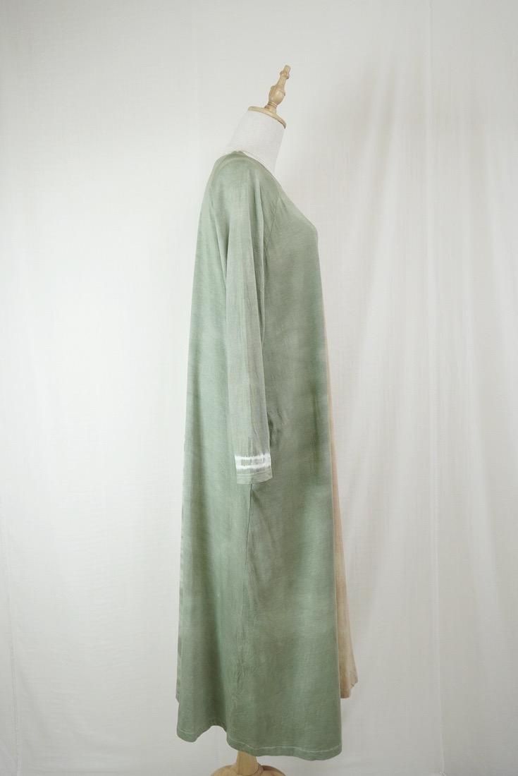 Cotton Long Sleeve OP  Greentea x Hazelnuts