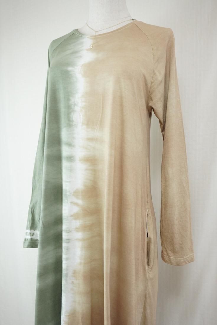 Cotton Long Sleeve OP  Greentea x Hazelnuts