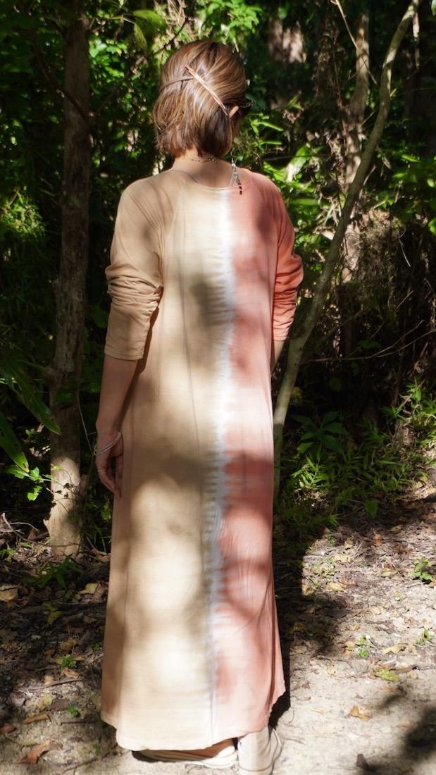 Cotton Long Sleeve OP  Espresso x Orangebeige