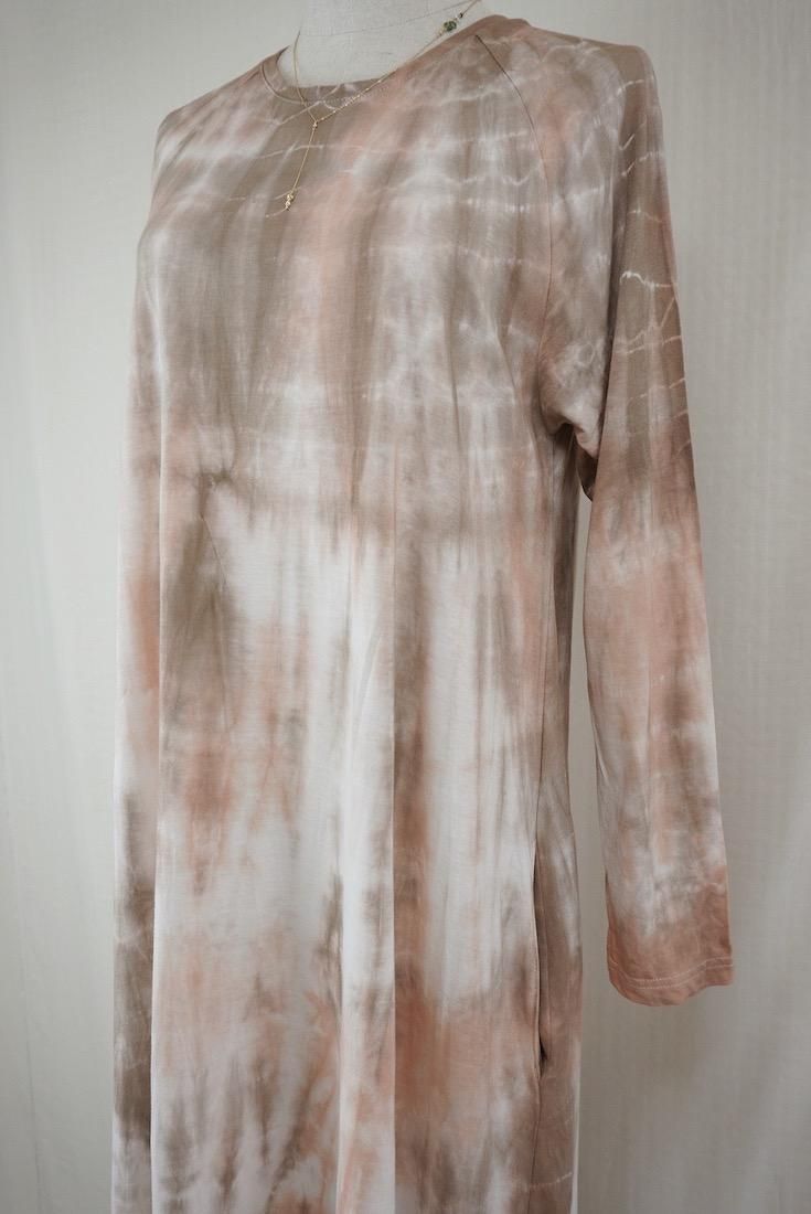 Cotton Long Sleeve OP  Espresso x Orangebeige