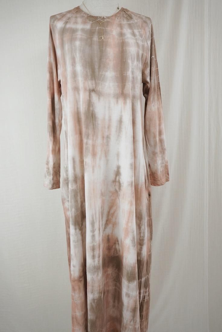 Cotton Long Sleeve OP  Espresso x Orangebeige