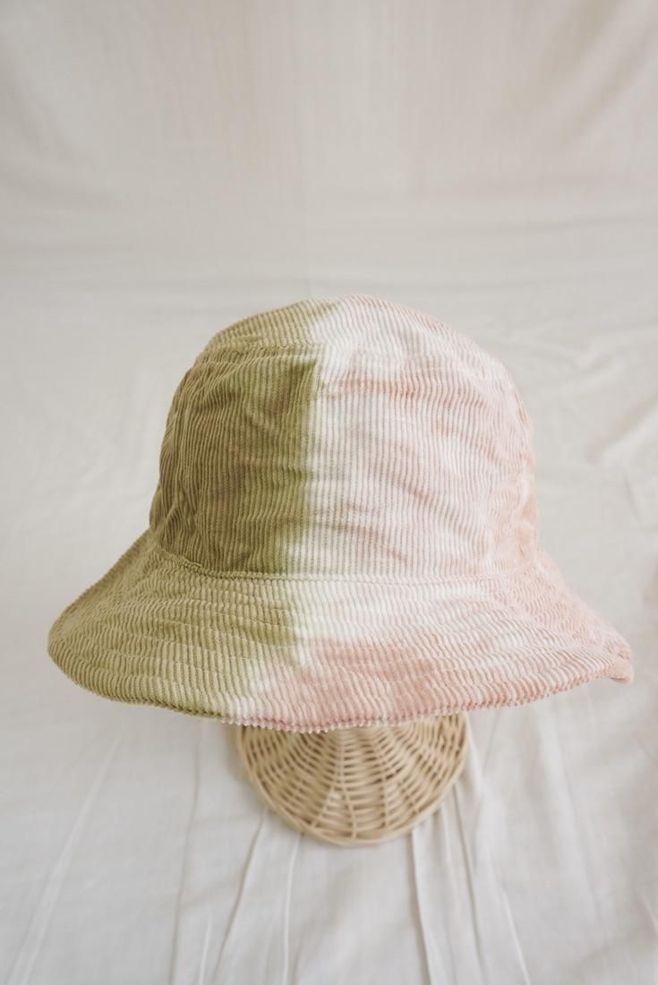 Corduroy Bucket Hat   Khaki x Pinkbeige 