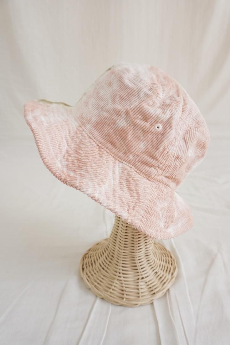 Corduroy Bucket Hat   Khaki x Pinkbeige 