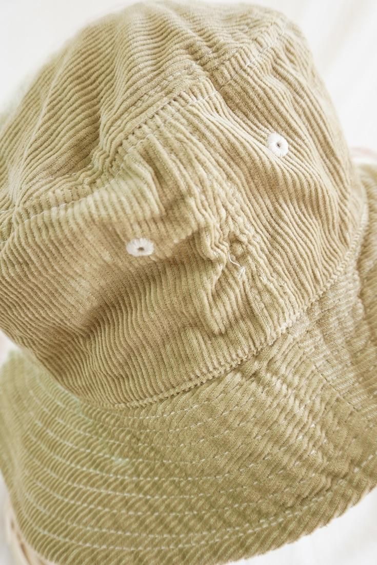 Corduroy Bucket Hat   Khaki x Pinkbeige 