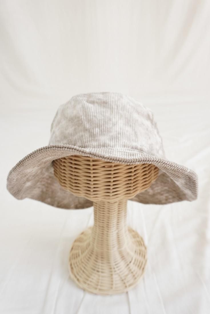 Corduroy Bucket Hat   Taupe 