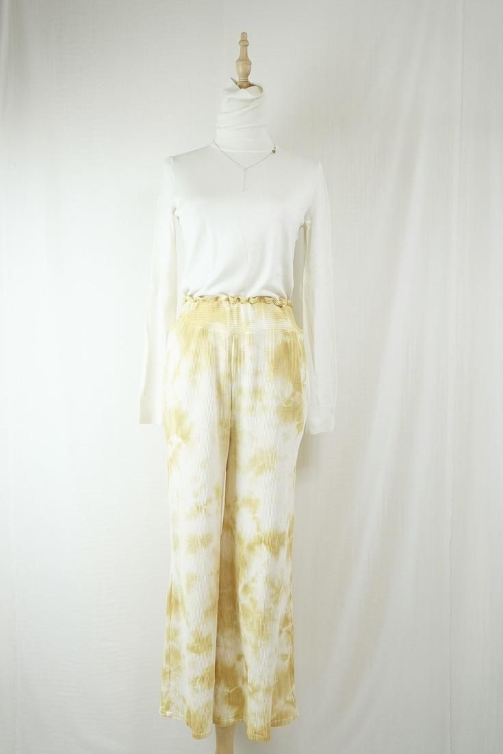 USA Organic Cotton Thermal Relax Pants Mustard