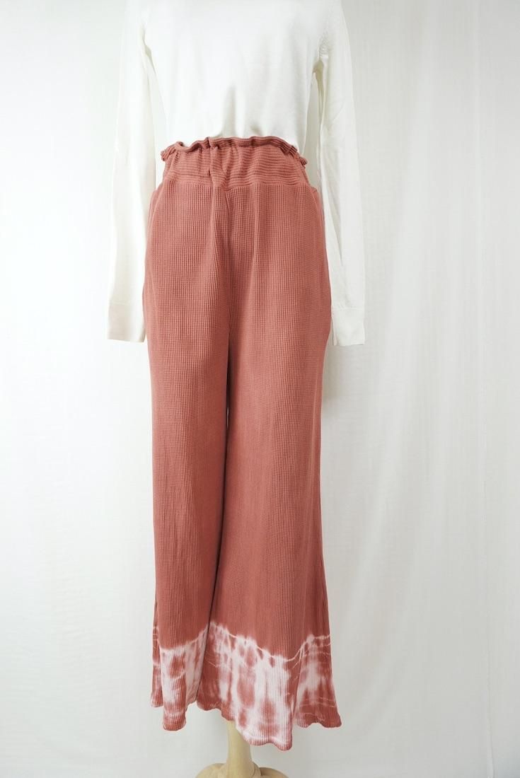 USA Organic Cotton Thermal Relax Pants Burgundy