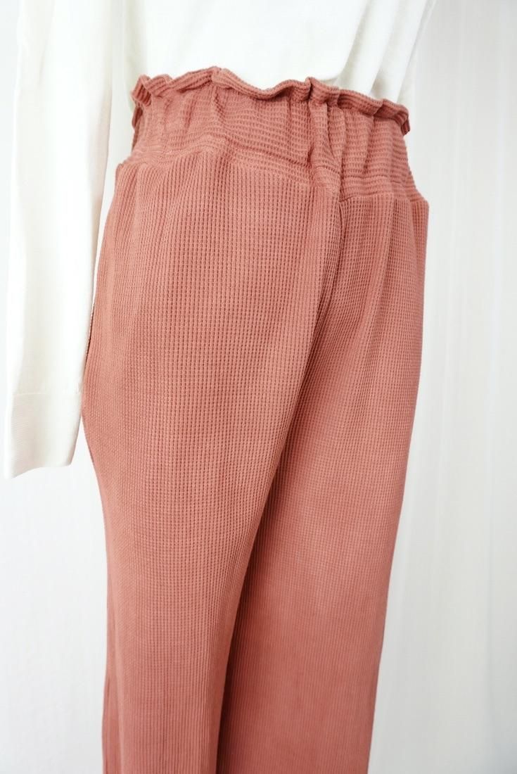 USA Organic Cotton Thermal Relax Pants Burgundy