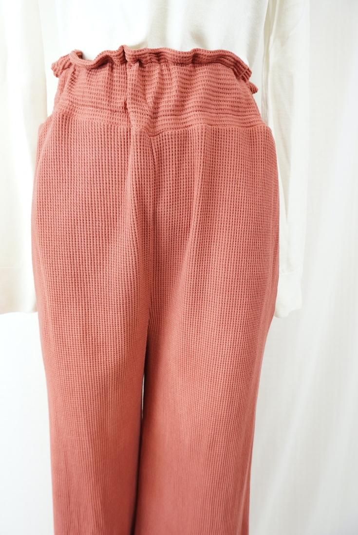 USA Organic Cotton Thermal Relax Pants Burgundy