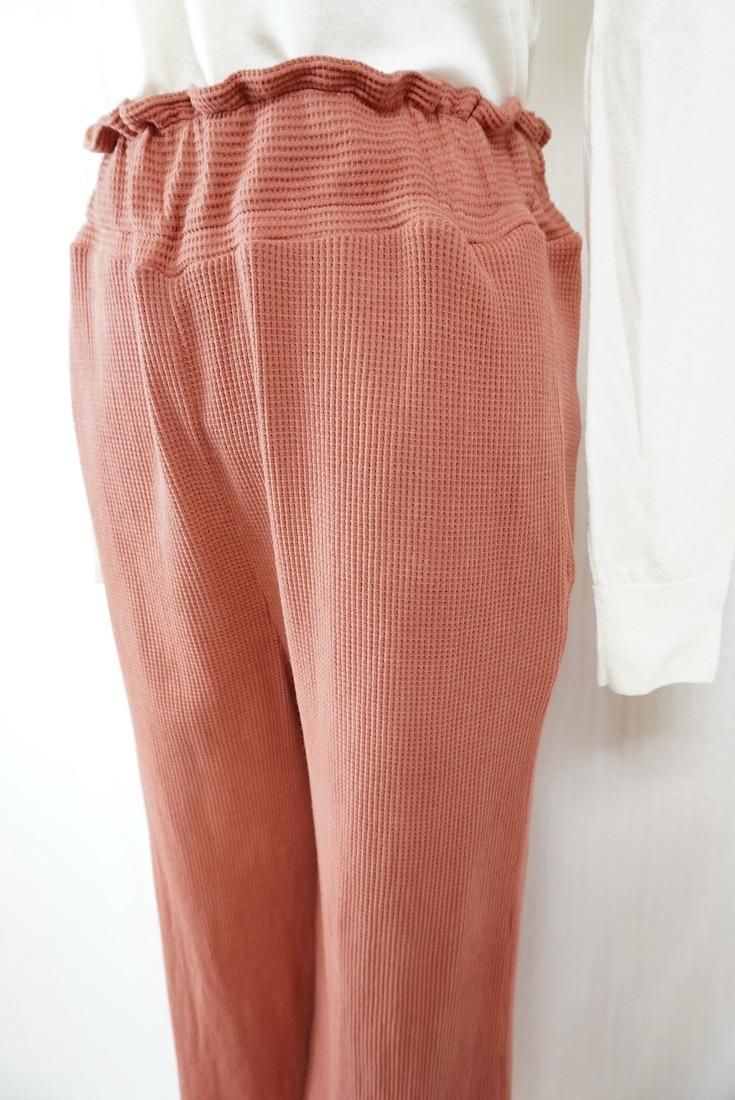 USA Organic Cotton Thermal Relax Pants Burgundy