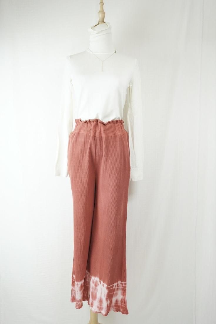 USA Organic Cotton Thermal Relax Pants Burgundy