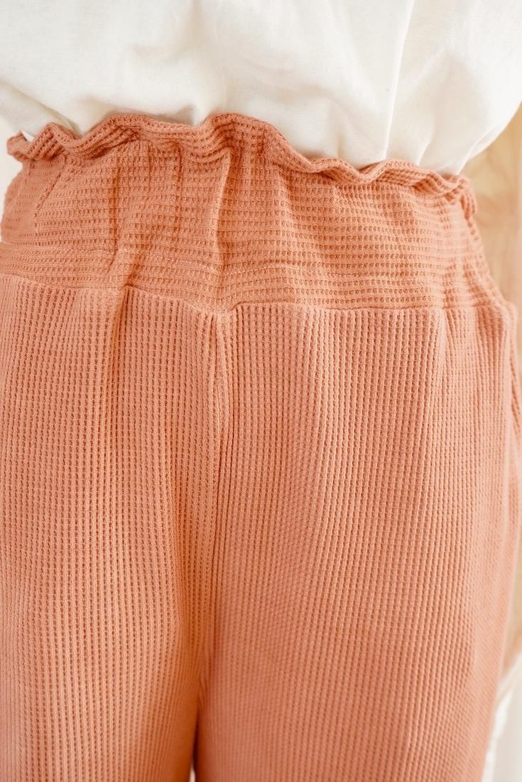 USA Organic Cotton Thermal Relax Pants Guava
