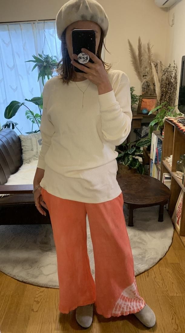 USA Organic Cotton Thermal Relax Pants Guava