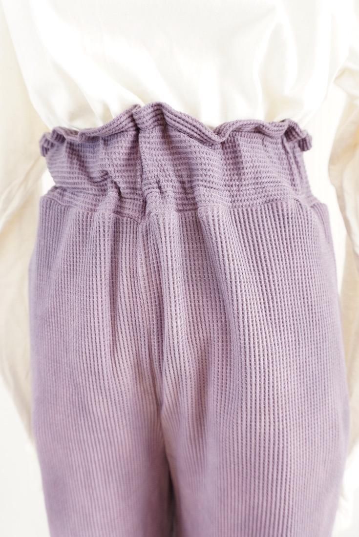 USA Organic Cotton Thermal Relax Pants Violet