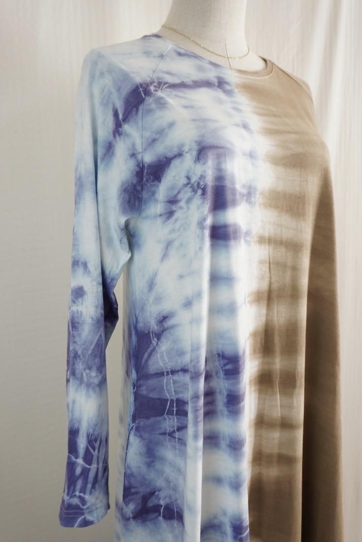 Cotton Long Sleeve OP  Dark chocolate x Lavender