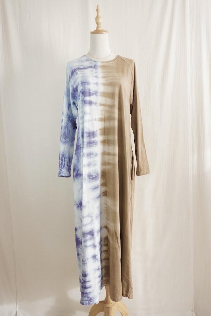Cotton Long Sleeve OP  Dark chocolate x Lavender