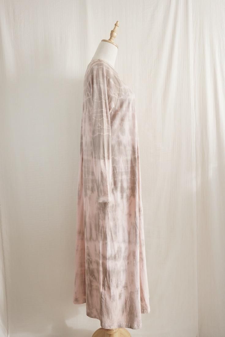 Cotton Long Sleeve OP  Pinkbeige x Taupe
