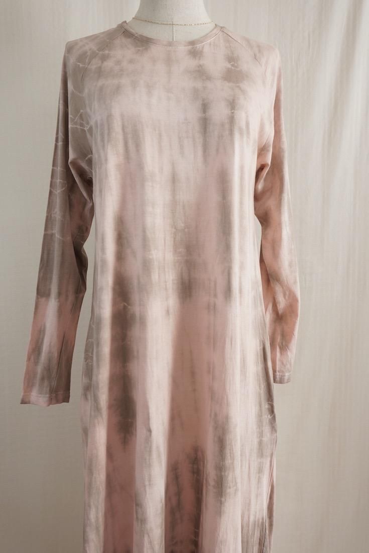 Cotton Long Sleeve OP  Pinkbeige x Taupe