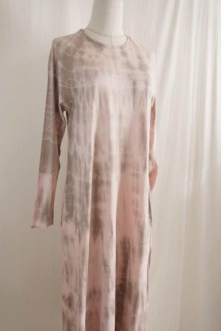 Cotton Long Sleeve OP  Pinkbeige x Taupe