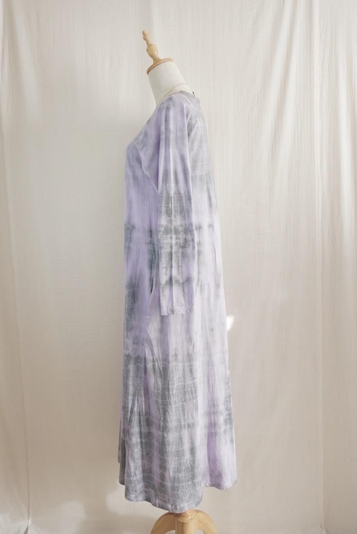 Cotton Long Sleeve OP  Lilac x Inkblack