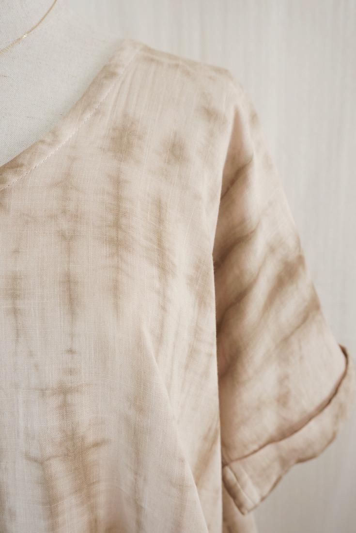 W-gauze  Relax Dress “Seed x Dark chocolate”