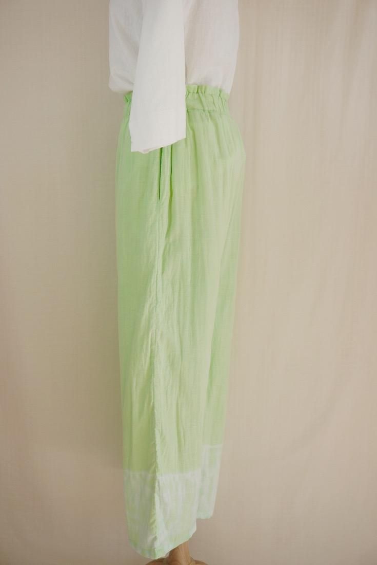 W gauze Relax Pants Baby Leaf